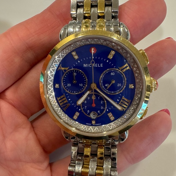 Sport Sail Blue Dial Diamond Two-Toned Women's Watch MWW01C000144 - Picture 5 of 10